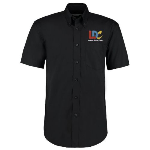 LDC Kustom Kit Corporate Oxford Shirt Short-Sleeved (Classic Fit) Black